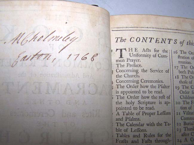 Sir Montague Cholmeley's BOOK OF COMMON PRAYER published in Oxford in 1757. — image 3